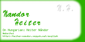 nandor heiter business card