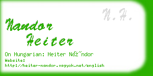 nandor heiter business card